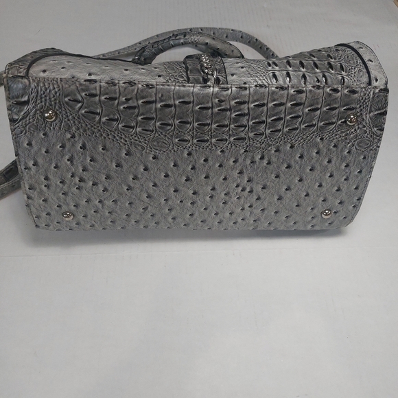 CATO Women's Faux Crocodile Print Large Fashion Gray and Black Handbag - Picture 11 of 15